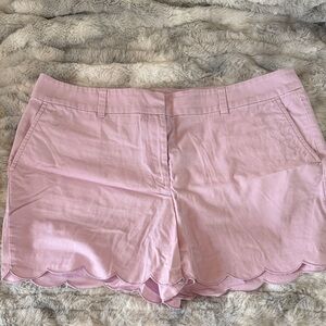 Women's Pink/Lavender Scallop Hem Shorts